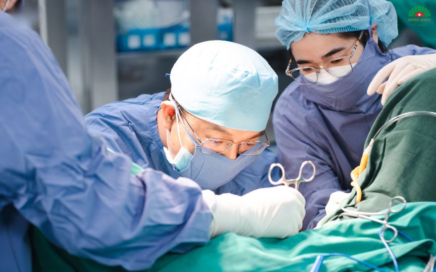 Surgical removal of malignant tumors is the first-line treatment option for gynecologic cancers.