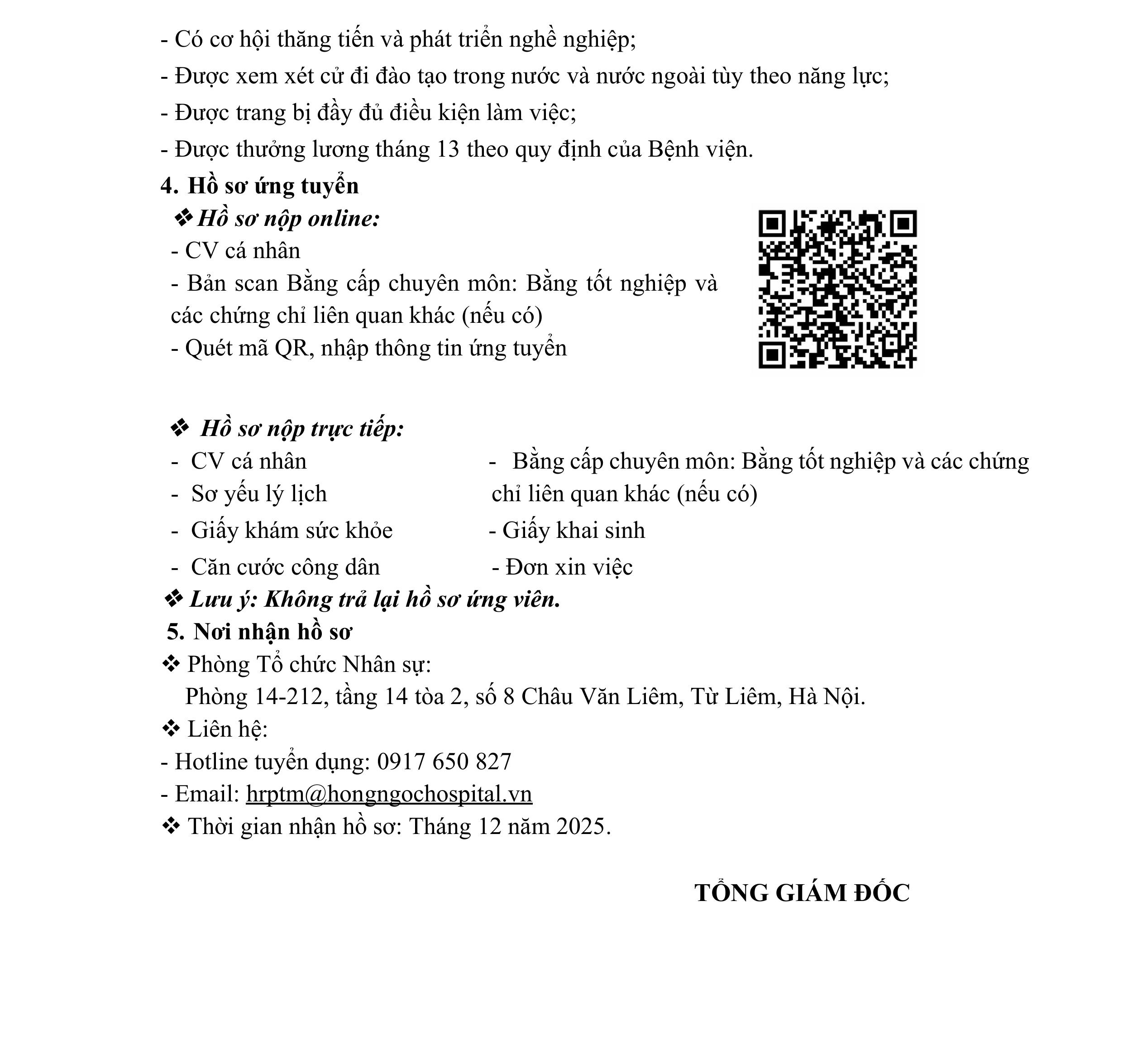 2. Thông Báo Tuyển Dụng Khối Phi Y Tế T12.25 Hình ảnh 2 2