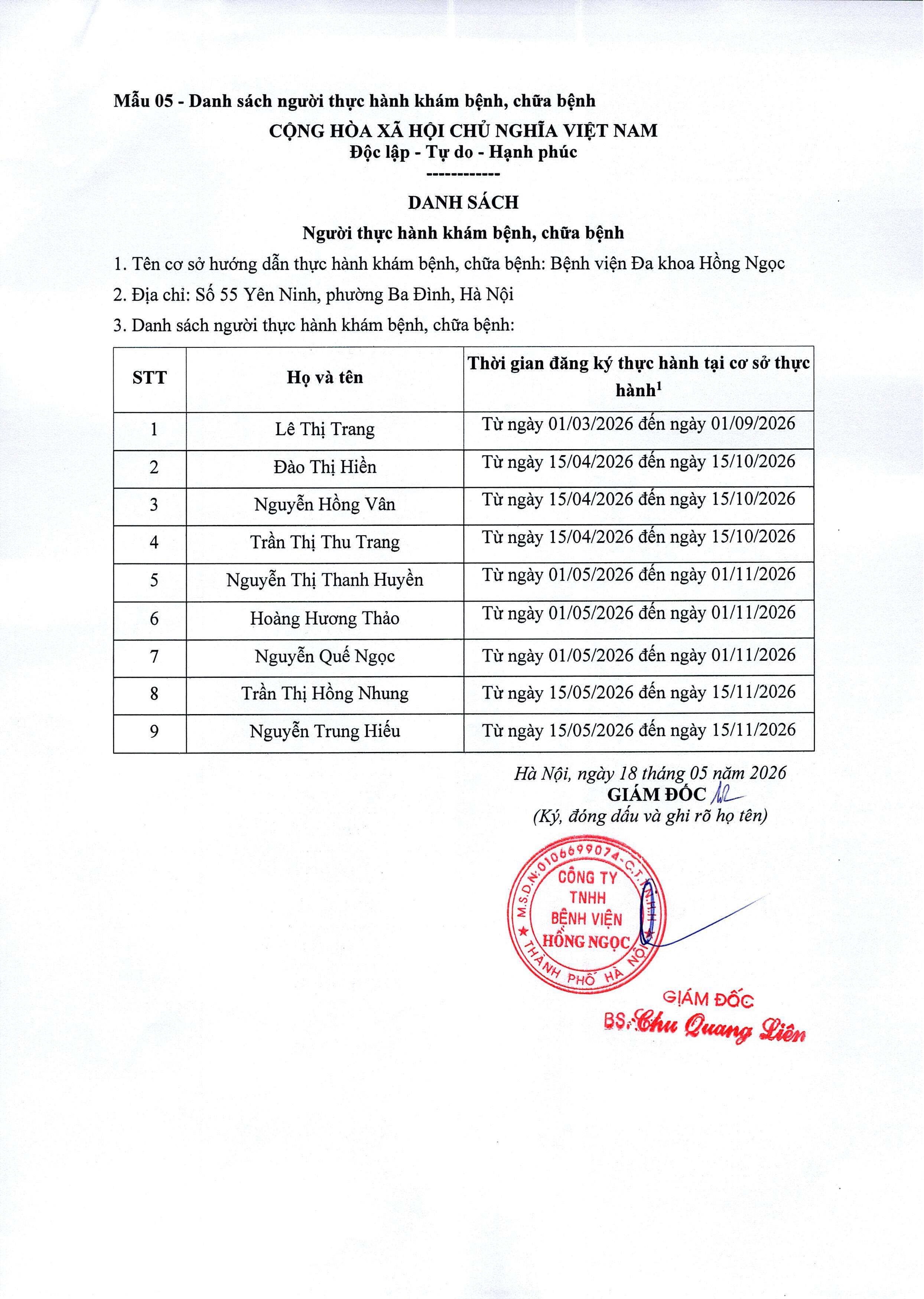 CV   DS đăng Ký Thực Hành Hình ảnh 1