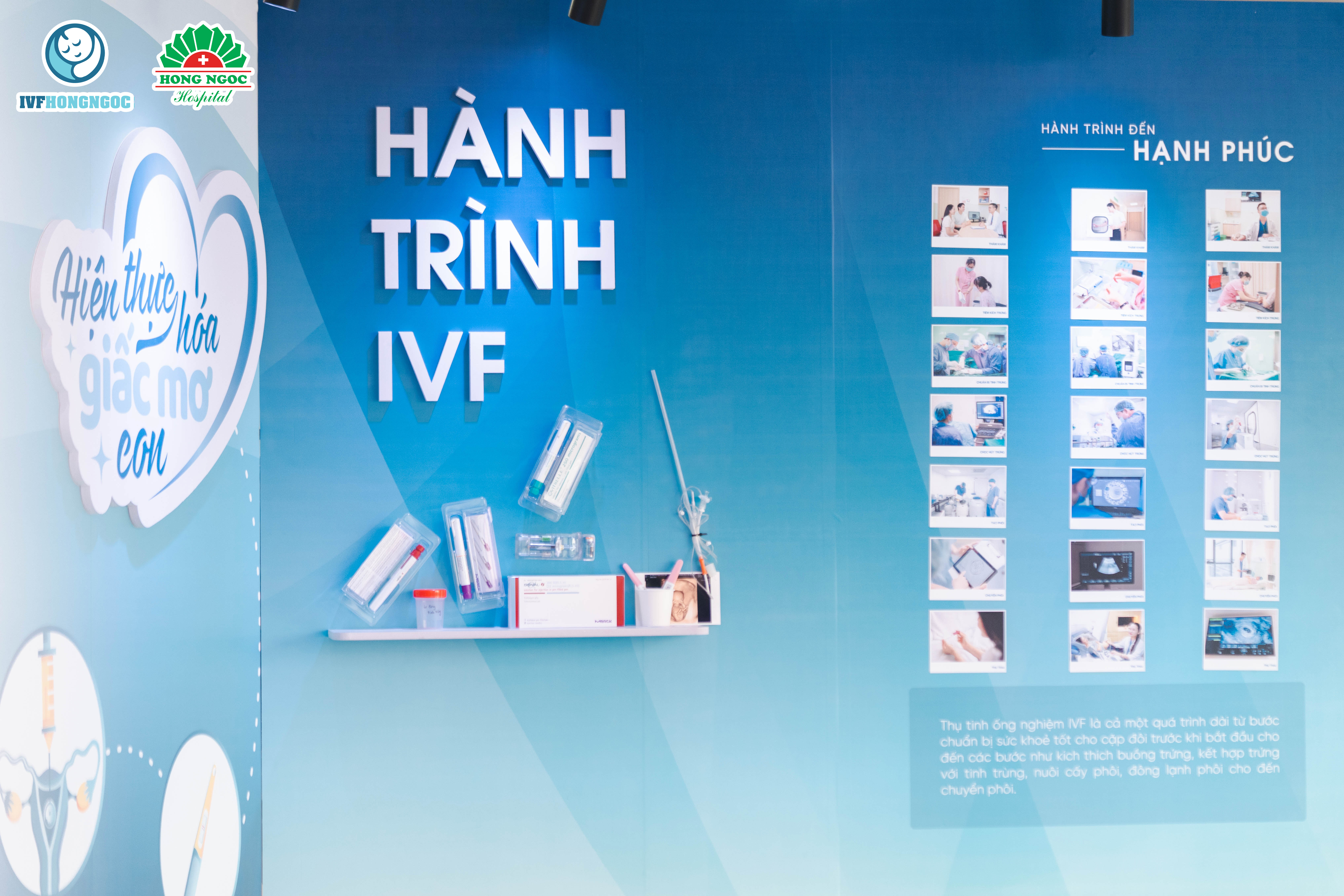Khu vực trưng bày “Hành trình IVF”