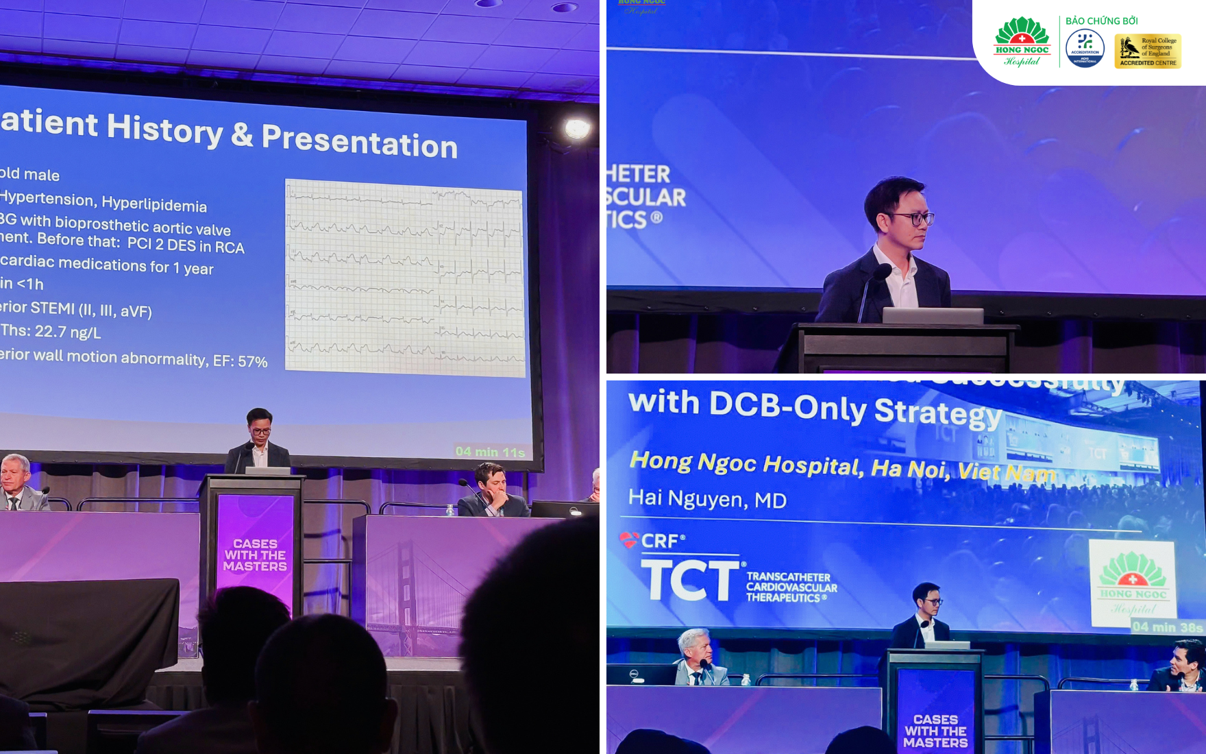 Dr. Nguyen Van Hai, MD, MSc, Head of the Department of Cardiology and Interventional Cardiology at Hong Ngoc General Hospital, presents at TCT 2026, one of the world’s leading interventional cardiology conferences