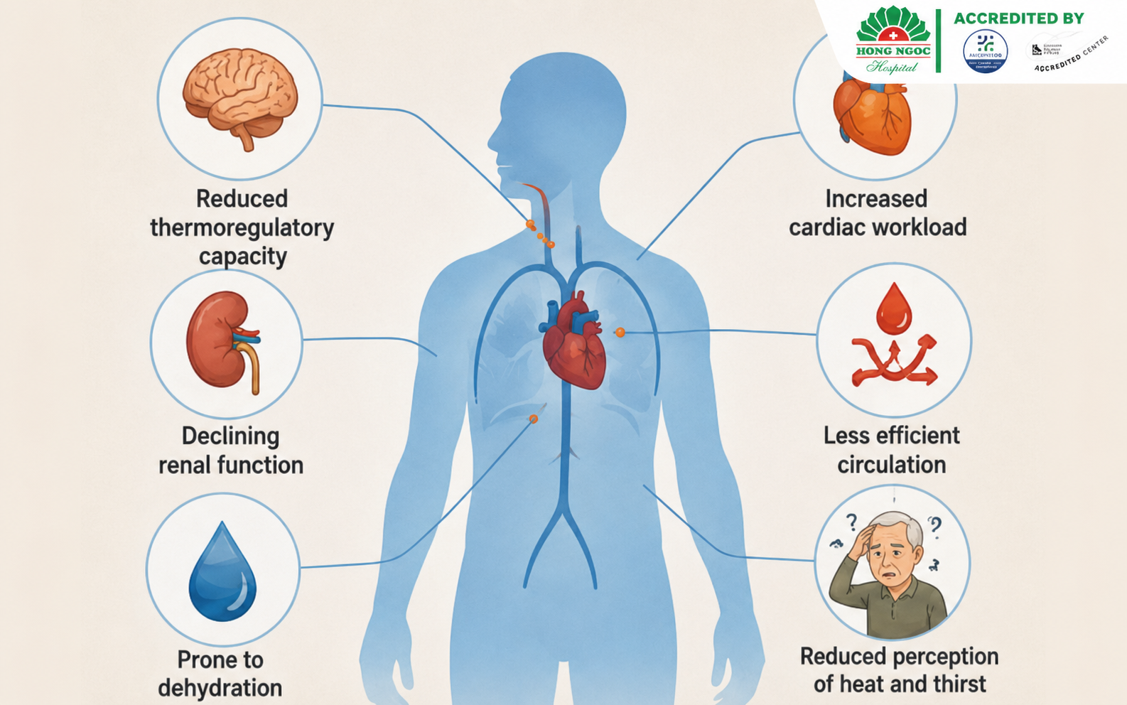 Body functions decline with age.