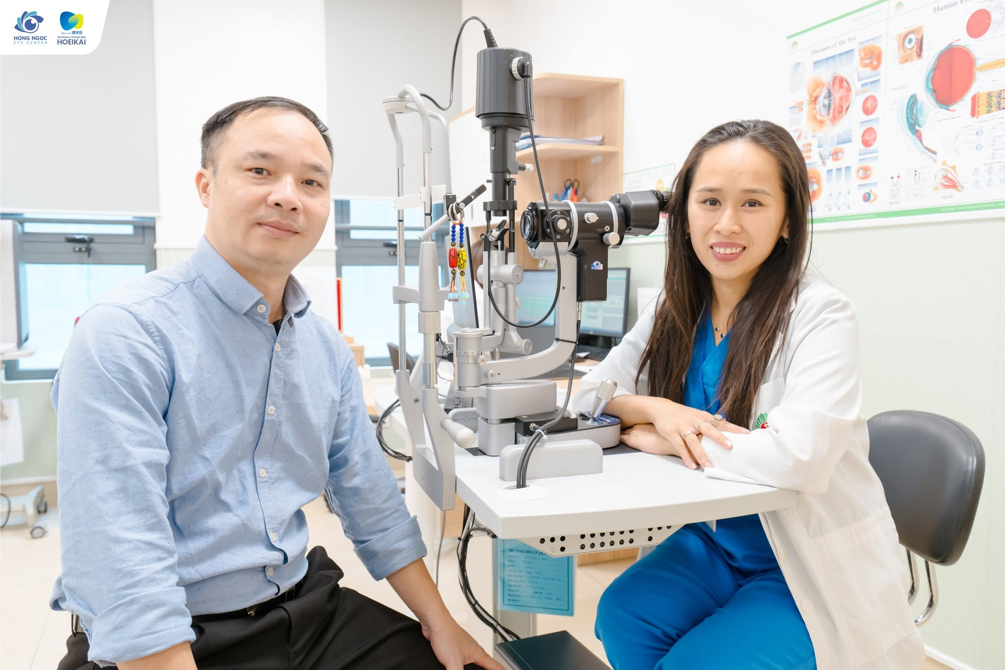 Quy trình thăm khám chuyên sâu là bước đầu tiên để xây dựng phác đồ cá nhân hóa cho từng khách hàng tại Trung tâm Mắt Hồng Ngọc