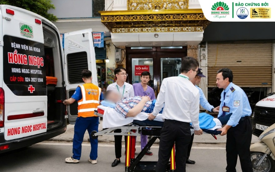 Hotline cấp cứu BVĐK Hồng Ngọc 1900 636 555, hoạt động 24/7