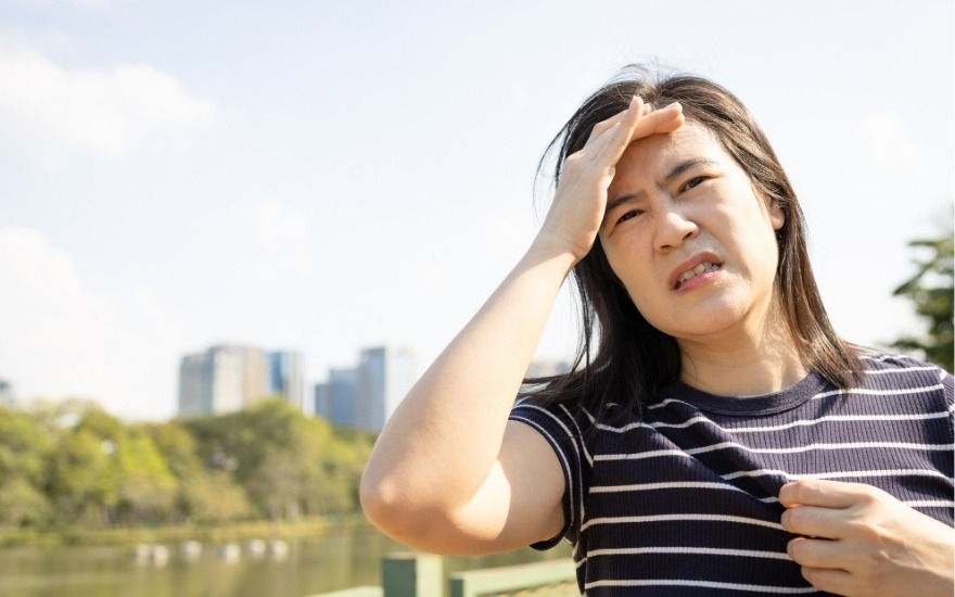 Xây xẩm mặt mày có thể xảy ra khi tiếp xúc nhiệt cao kéo dài