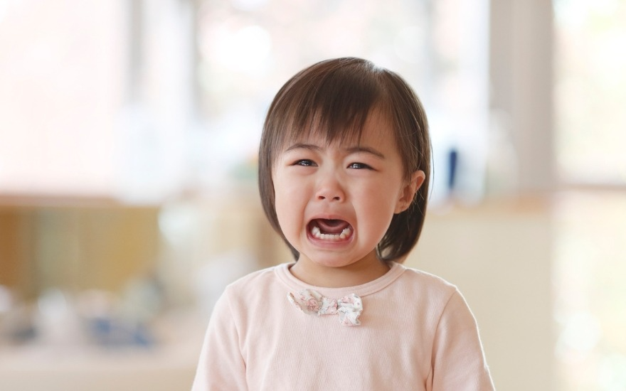 Trẻ khóc ra ít nước mắt