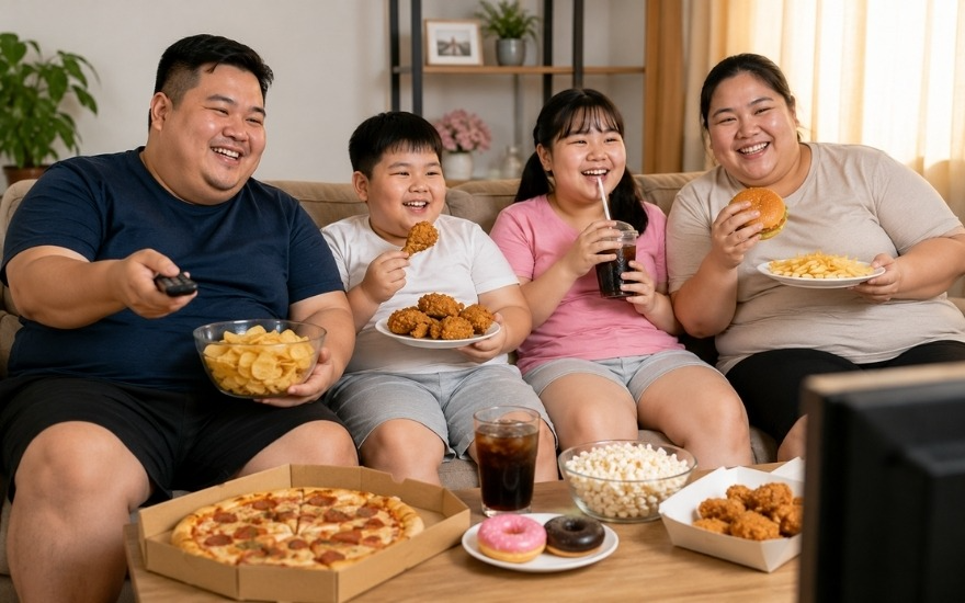 Thói quen ăn uống nhiều calo gây béo phì