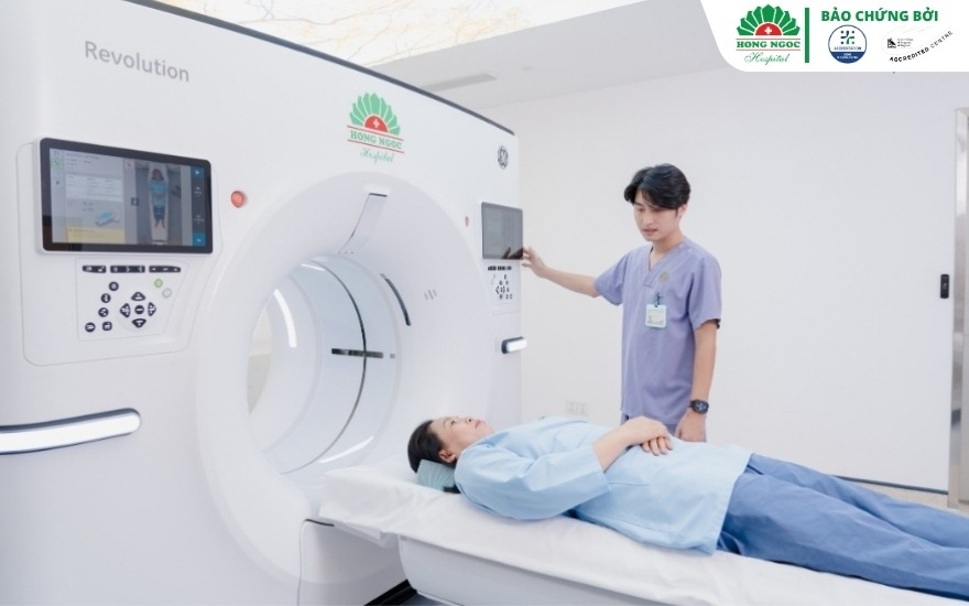 Bệnh nhân chụp CT đánh giá lượng mỡ nội tạng tại BVĐK Hồng Ngọc