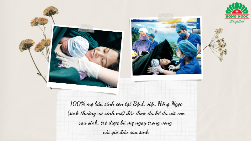 Da kề da với con ngay sau sinh